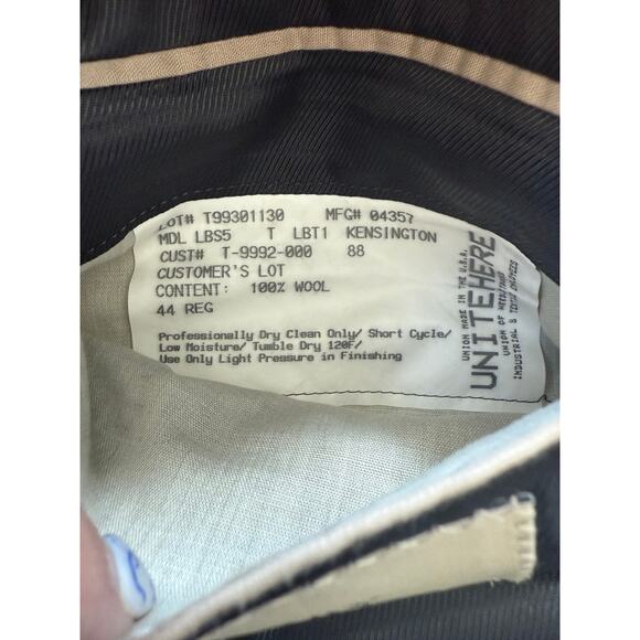 Burberry London Custom Bespoke Pinstripe Wool Blazer Jacket 44R Gray Luxury - Picture 7 of 10